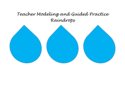 Teacher Modeling Raindrops