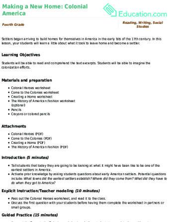 Making a New Home: Colonial America large image