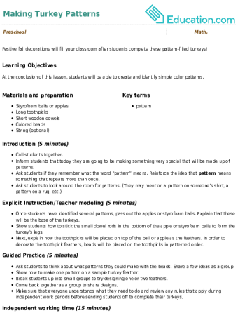 Making Turkey Patterns large image