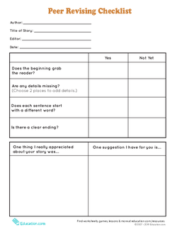 Peer Revising Checklist