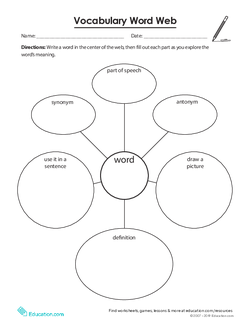 Vocabulary Word Web