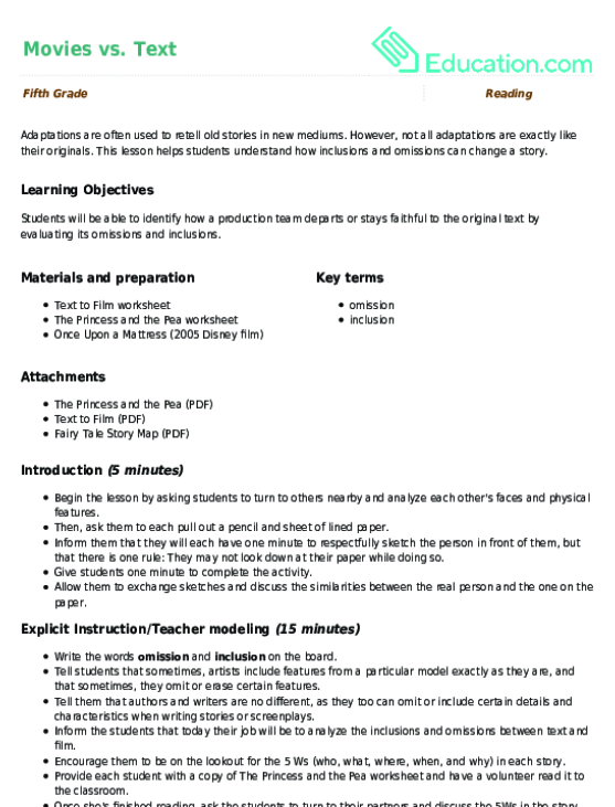 Action! Make Movies as you Read | Activity | Education.com