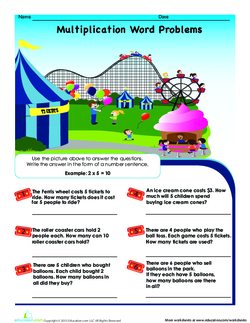 Multiplication Word Problems