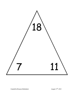 Fact Families Triangle Example