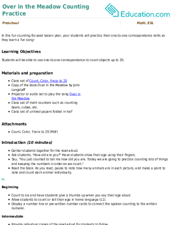 Over in the Meadow Counting Practice large image