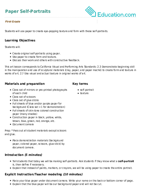 Paper Self-Portraits