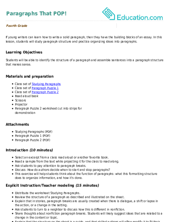 Paragraphs That POP!