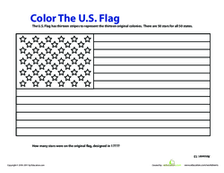 American Flag coloring page