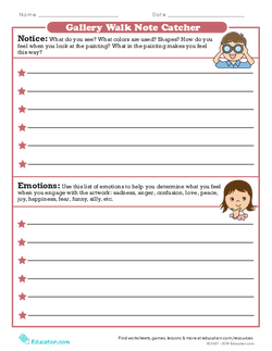Gallery Walk Note Catcher