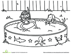 Summer Coloring Page