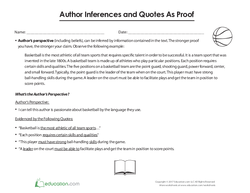 Author Inferences and Quotes as Proof