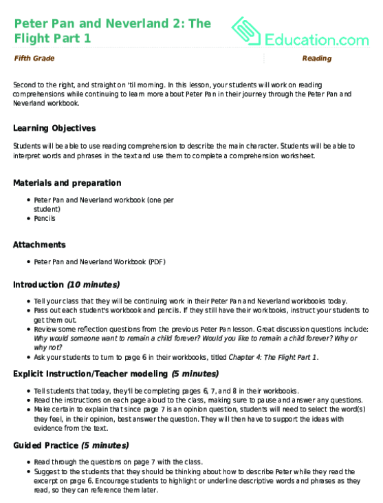 Peter Pan and Neverland 2: The Flight Part 1