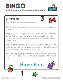 Alphabet Bingo Cards
