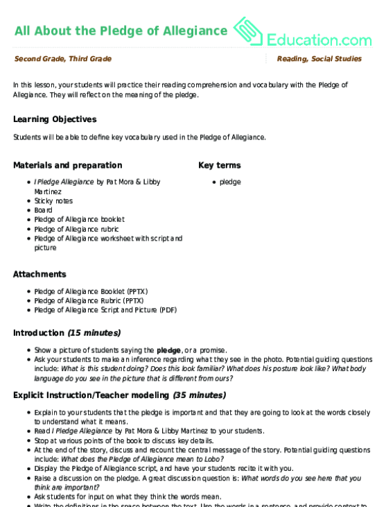 All About the Pledge of Allegiance