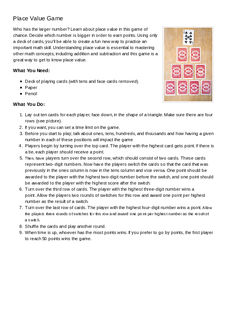 Place Value Game