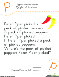 Finding the Letter P