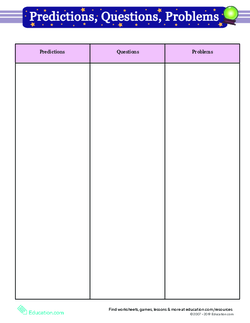 Predictions, Questions, Problems 