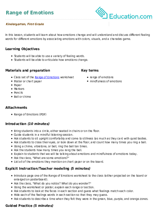 Range of Emotions