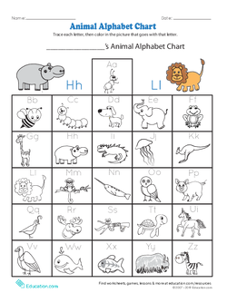 My Animal Alphabet Chart