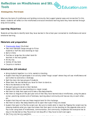 Reflection on Mindfulness and SEL Tools large image