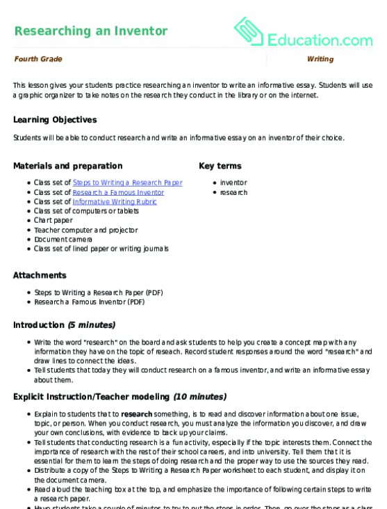 Researching an Inventor