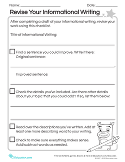 Revise Your Informational Writing