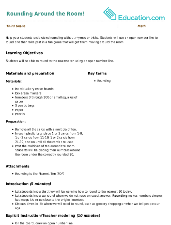 Rounding Around the Room!