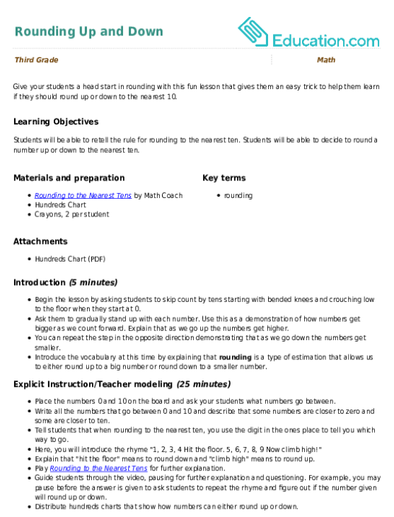 Rounding Up and Down