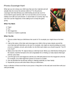 Phonics Scavenger Hunt