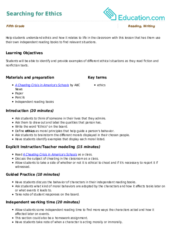 Searching for Ethics