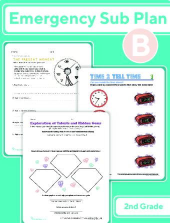 Second Grade Daily Sub Plan B large image