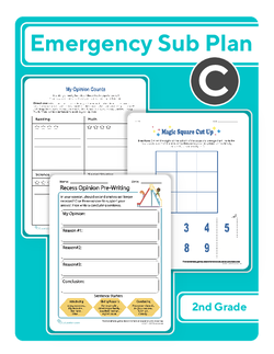 Second Grade Sub Plan: Day 3