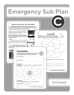 Second Grade Sub Plan (black and white): Day 3