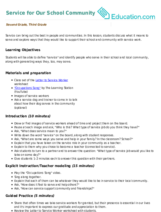 Service for Our School Community