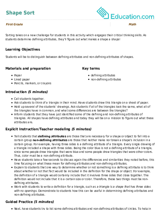 Shape Sort