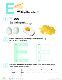 Writing the Letter E