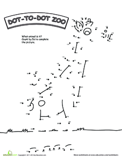 Dot to Dot Zoo: 5's