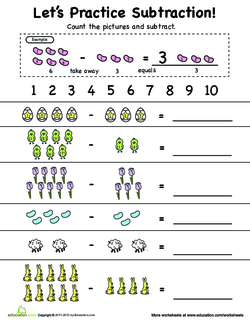 Subtraction Practice: Spring Into It!