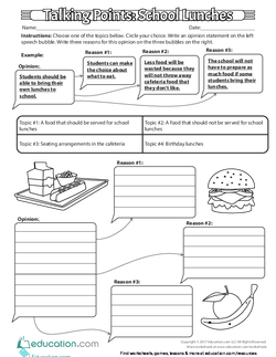 Talking Points: School Lunches