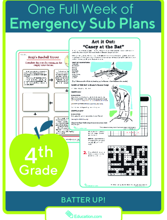 Sub Plans for Fourth Grade