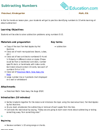 Subtracting Numbers large image