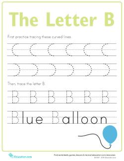 Letter B Tracing Practice