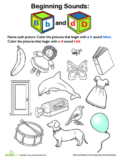 Review Beginning Sounds B and D