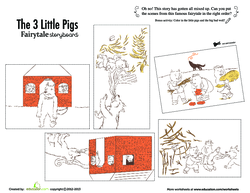 The Three Little Pigs Story Worksheet