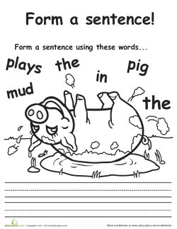 Playful Pig Sentence Building