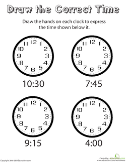 Draw the Correct Time