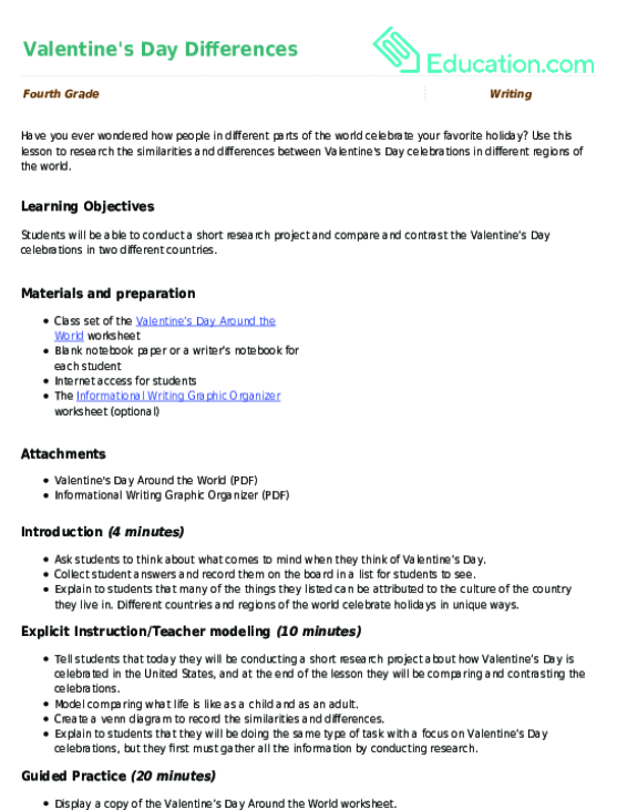 Valentine's Day Differences