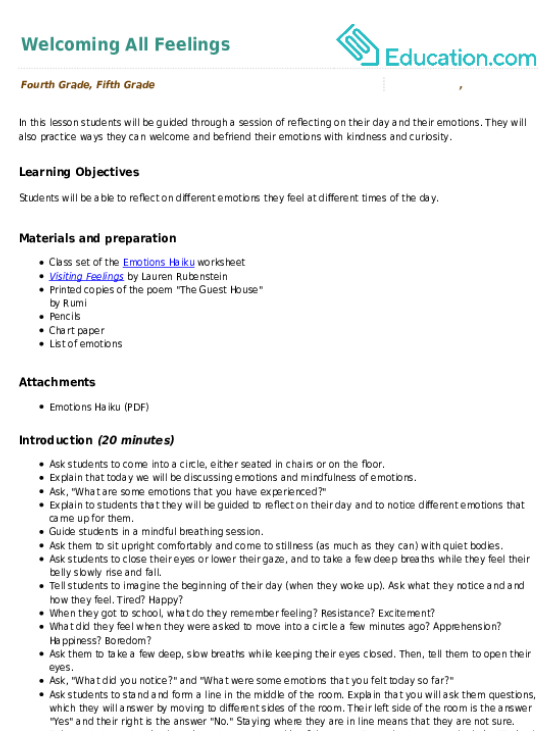 Welcoming All Feelings