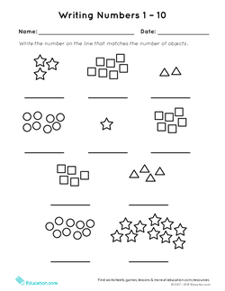 Number Writing Assessment