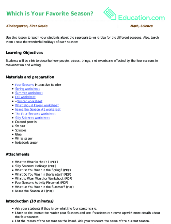 Which is Your Favorite Season?